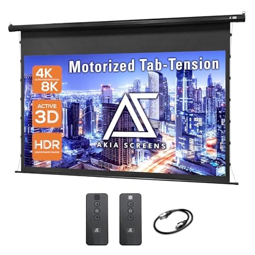 Akia Screens Motorized Tab-Tension 120-inch
