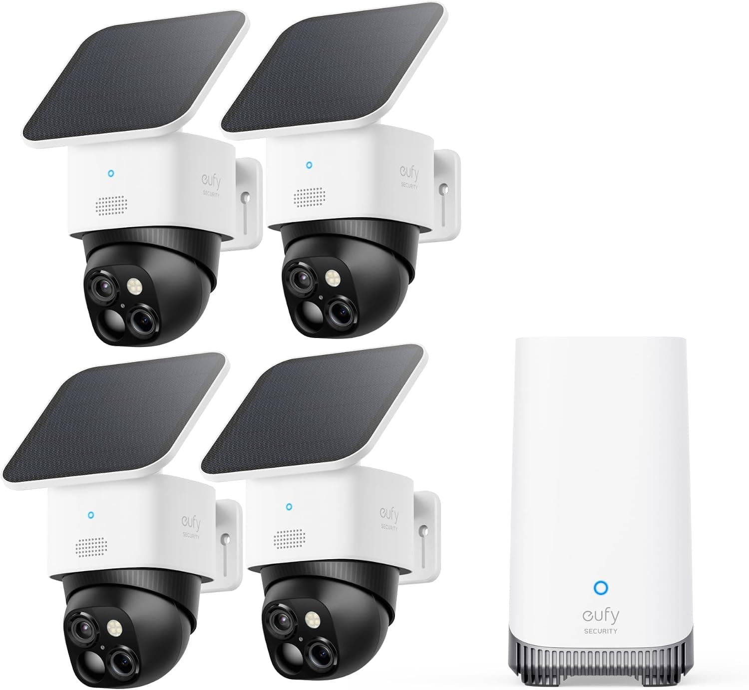 eufy SoloCam S340 Solar Security Camera, 4-Cam Kit